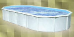 Braceless oval above ground pool