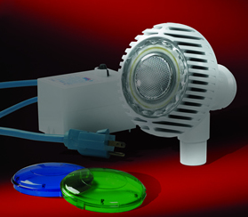 pool lights return fitting water fountains replaces directional installs luminator directly aqua flow feature current any its into light