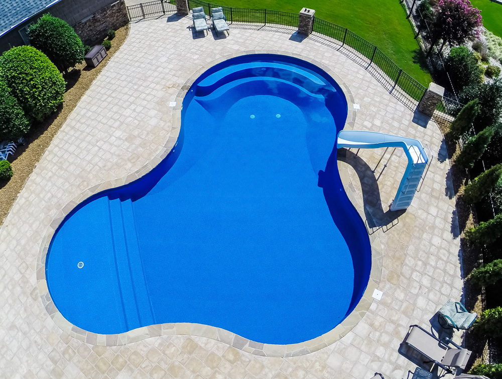 Do It Yourself Inground Swimming Pool Kits Custom Lagoon Inground Pool With Built In Bench Step