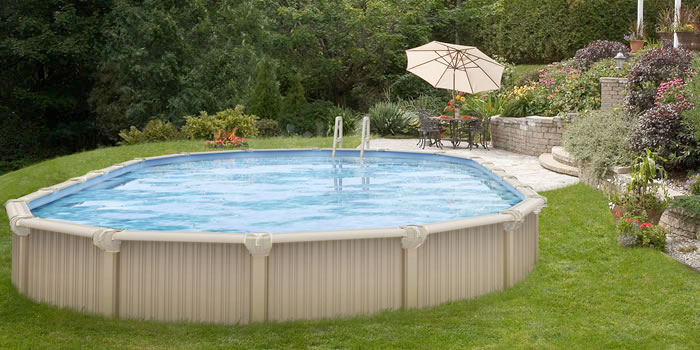 semi inground pool kit with deep end