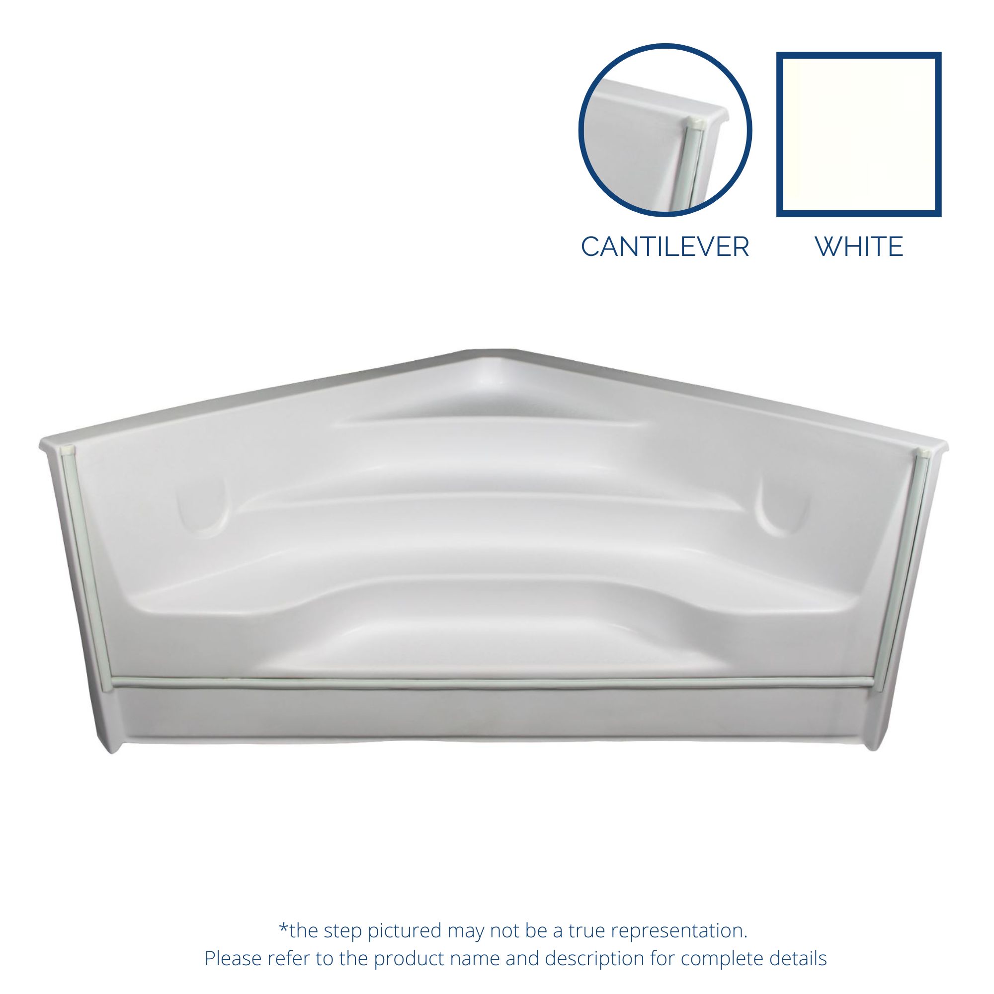 ALPS 6' Corner Step Cantilever - White