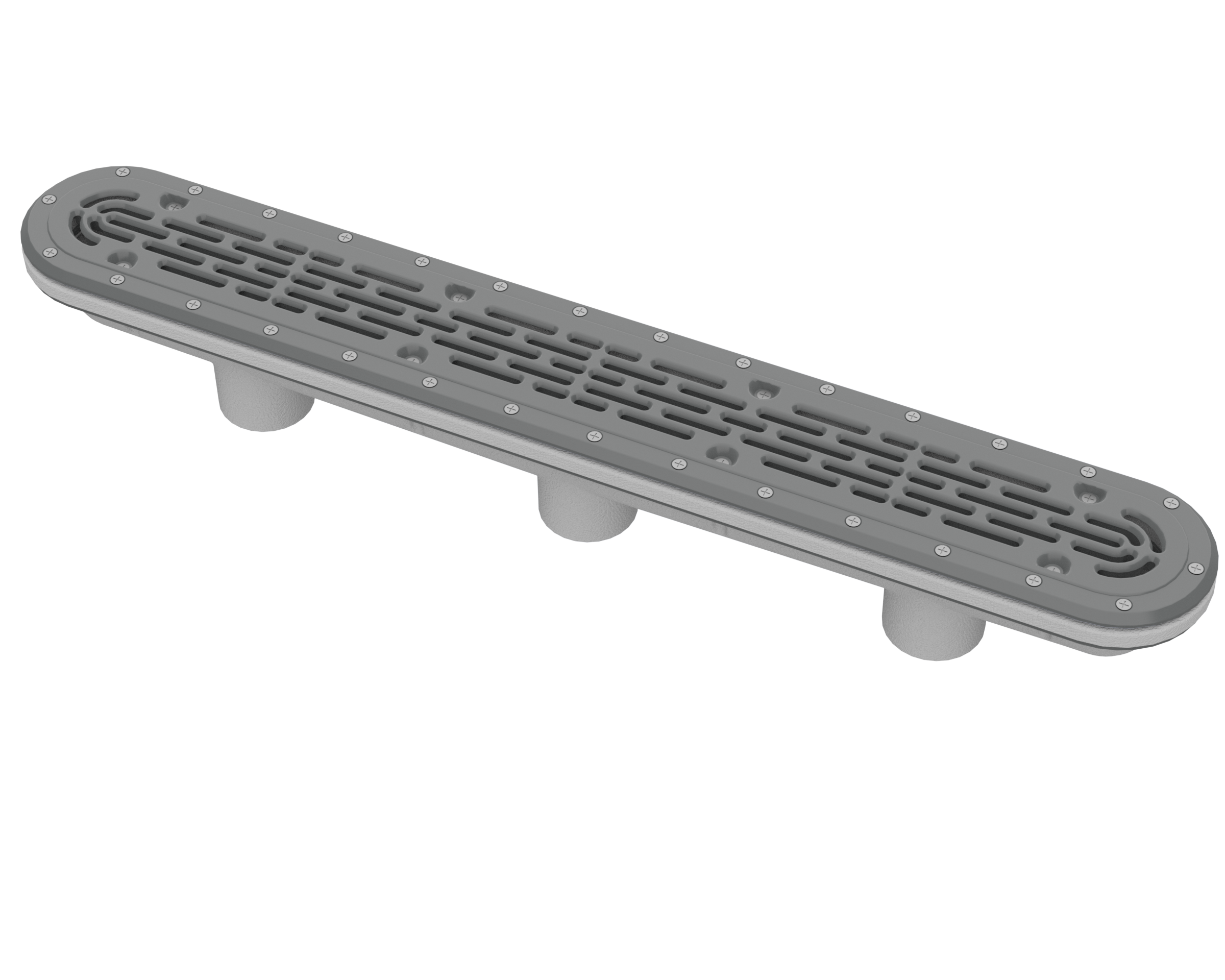 AquaStar 32" Channel Strip Drain Dark Gray for Vinyl Liner