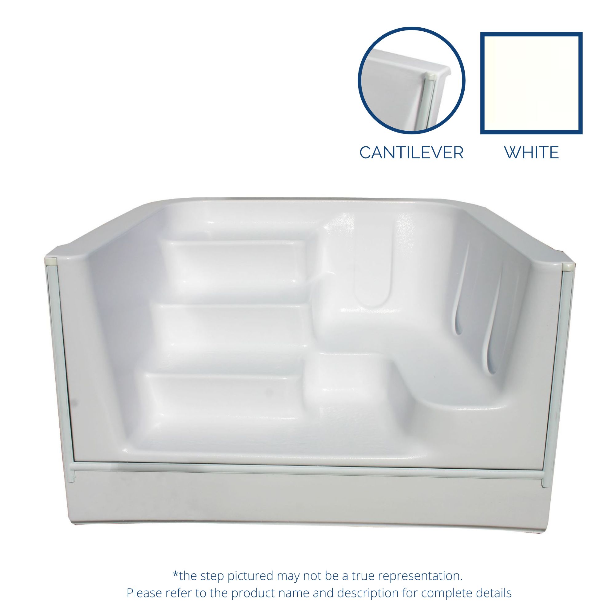 ALPS 6' Straight Swim Out Lounger Cantilever - White