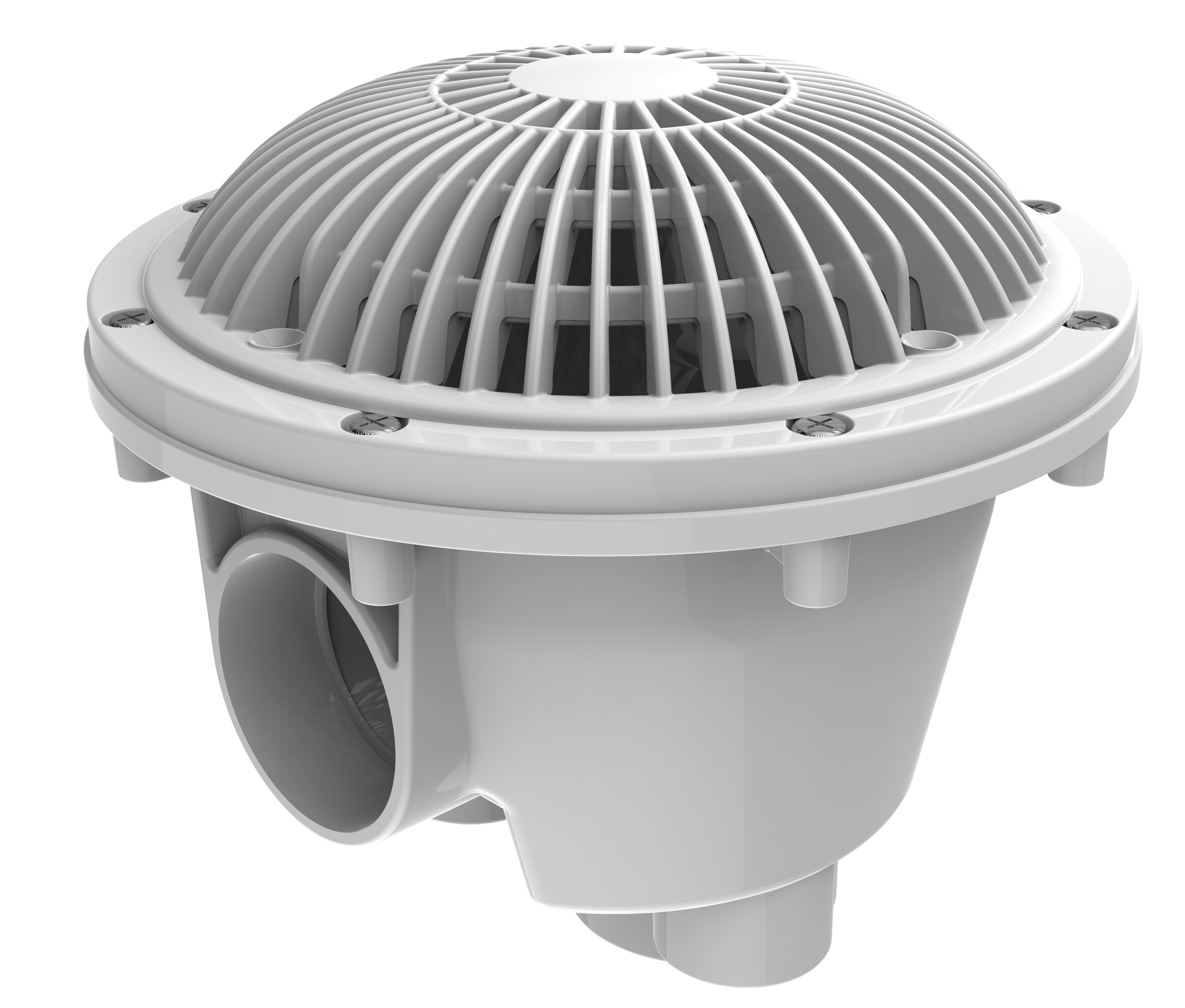 8" MoFlo Main Cover with Standard Sump - White
