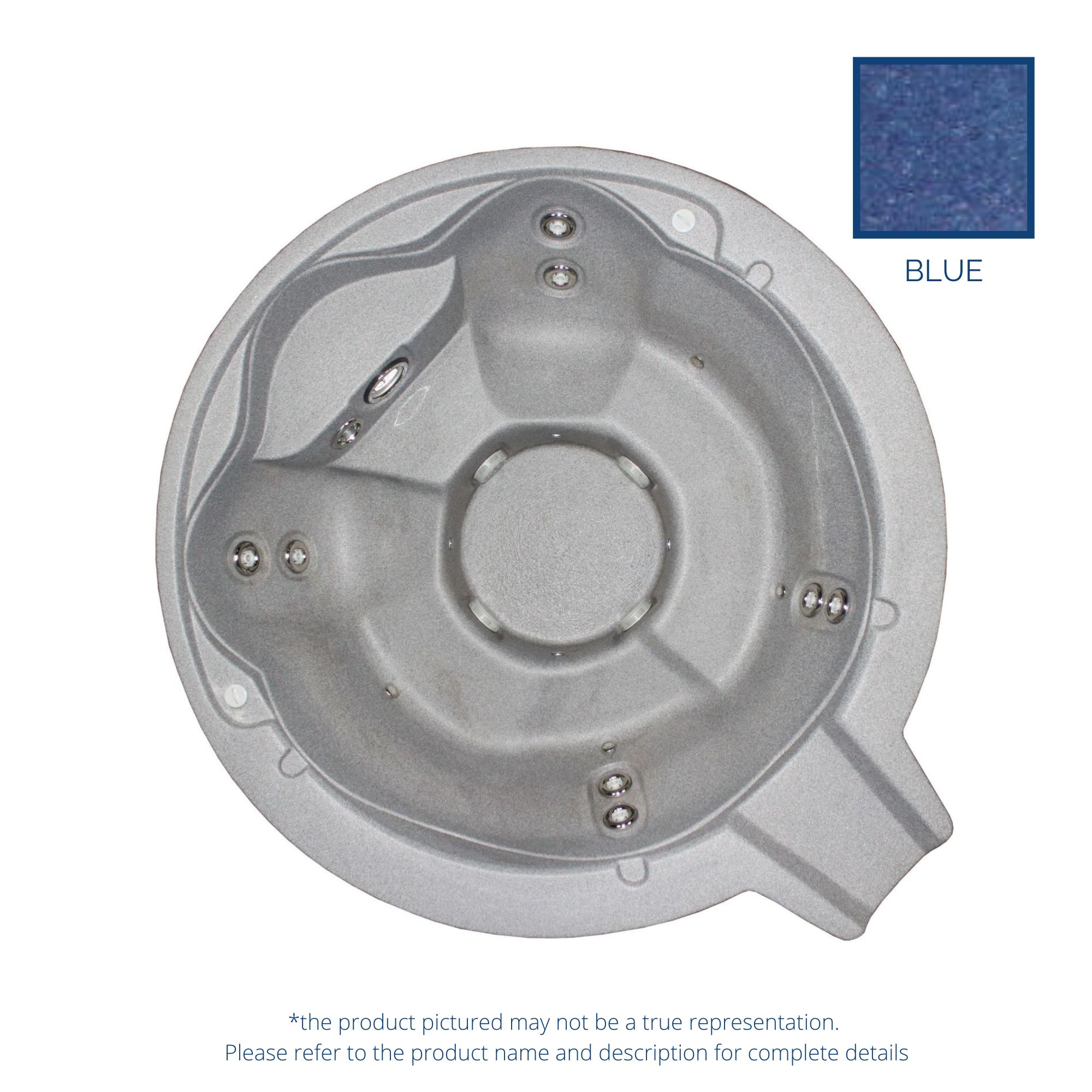 ALPS 7' Spillover Open Seating - Plumbed, 12 Jet, 2 Pump - Blue Granite