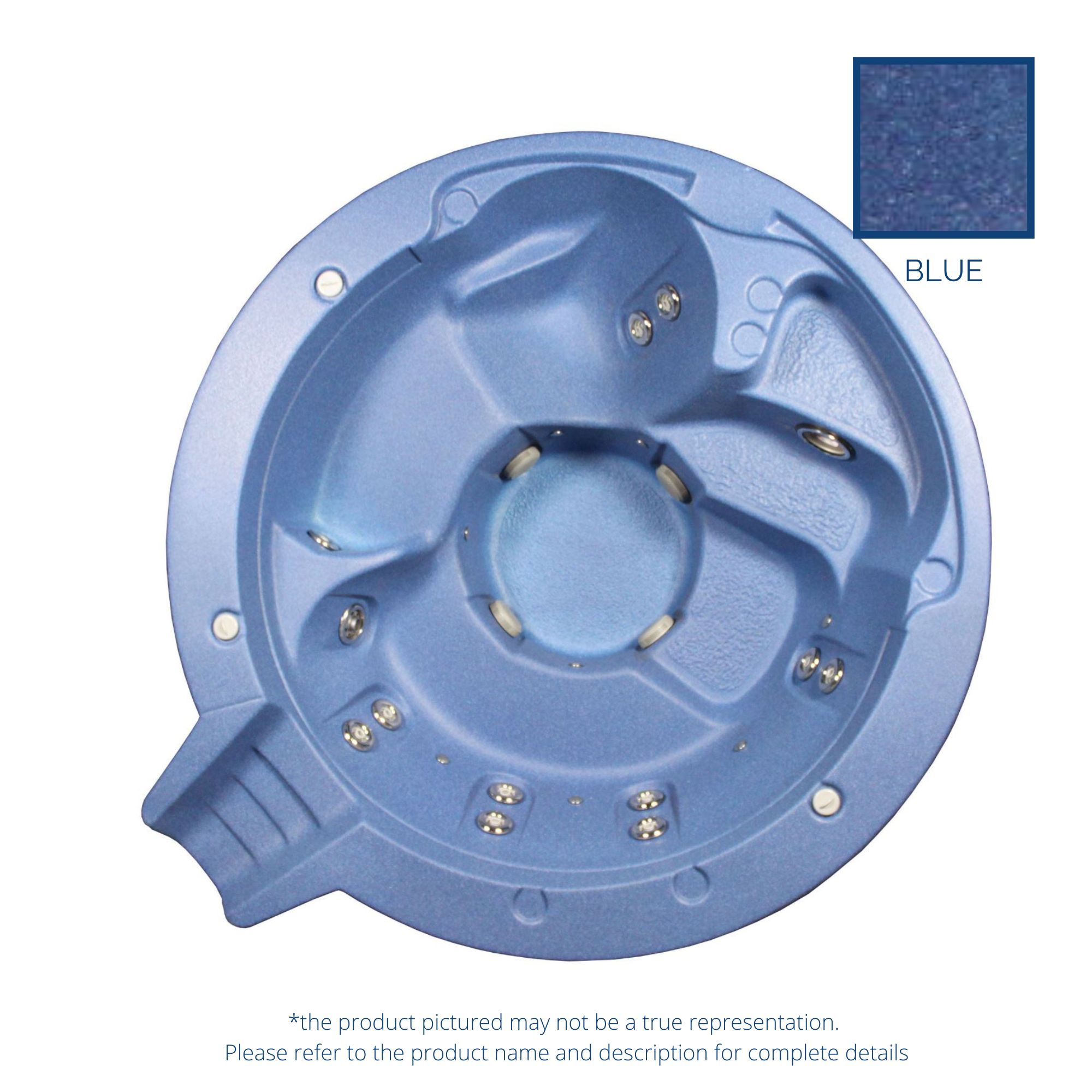 ALPS Spillover Spa with Lounger - Plumbed, 12 Jet, 2 Pump - Blue
