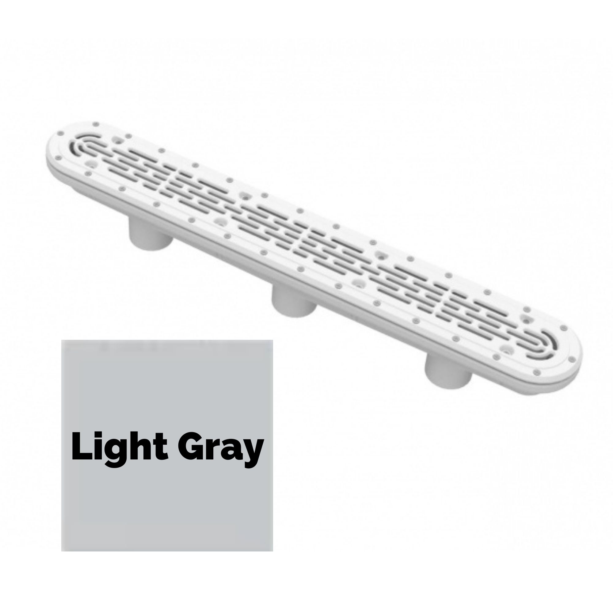 AquaStar 32" Channel Strip Drain Light Gray for Vinyl Liner