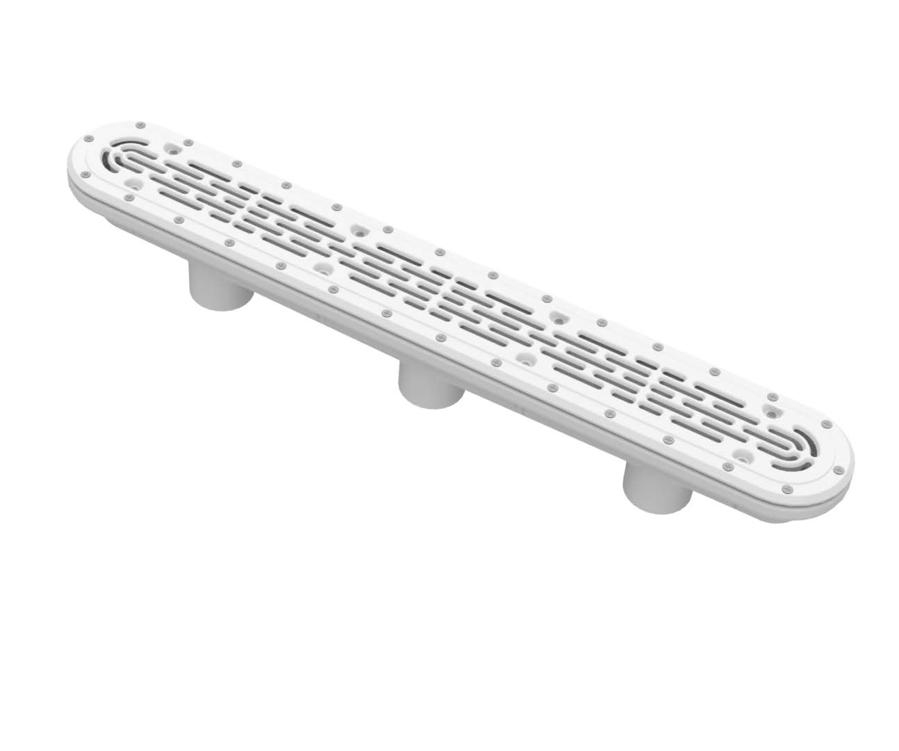 AquaStar 32" Channel Strip Drain White for Vinyl Liner