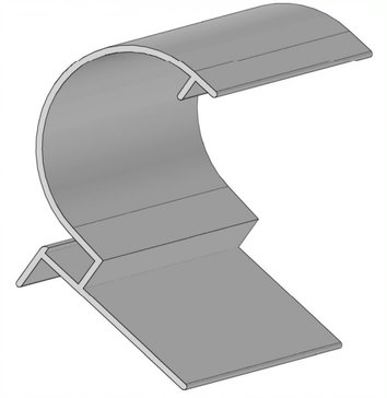Latham Grecian Coping Corner Rounded Bullnose 1' Leg - Charcoal Gray (Case of 8)