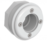CMP 4-Screw Vinyl Fitting with 1.5" Socket - White