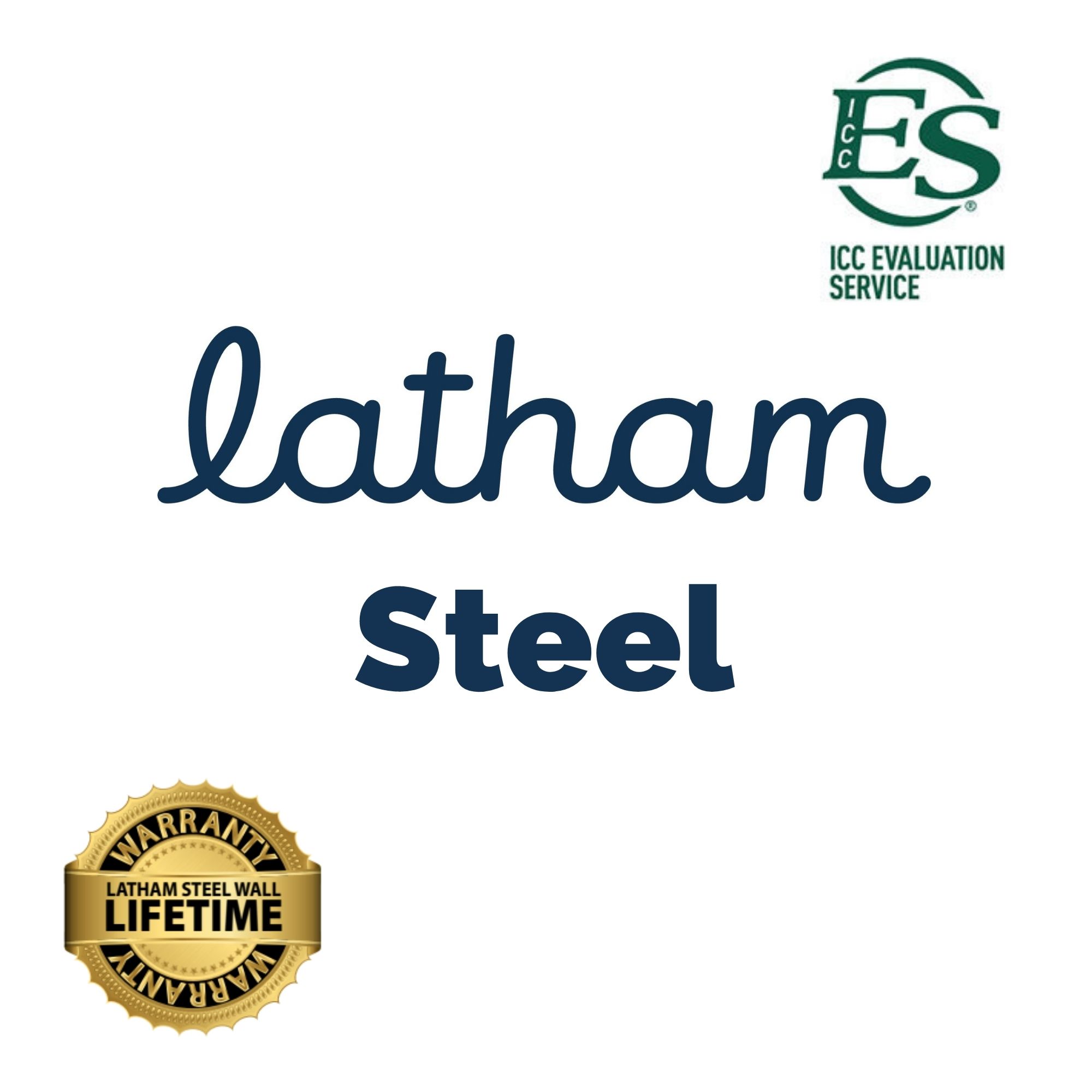 Latham 42" High x 8' Long - Straight, 14GA, ICC-ES  Steel Panel with Center 1085 Skimmer Cutout