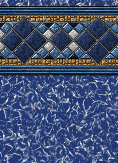 Ocean Blue Water Products 24' Round Crystal Diamond 54" Beaded 20GA Liner