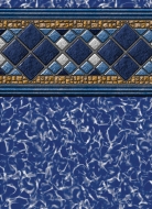 Ocean Blue Water Products 18' x 33' Oval Crystal Diamond 54" Beaded 20GA Liner