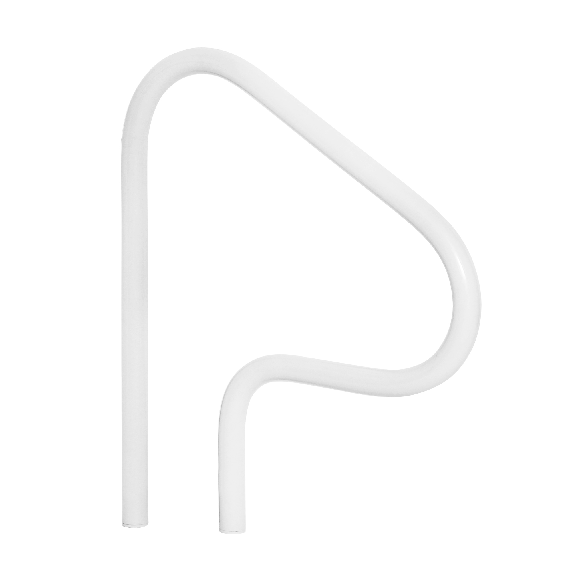 Saftron 26" Return-to-Deck 3 Bend Handrail - White