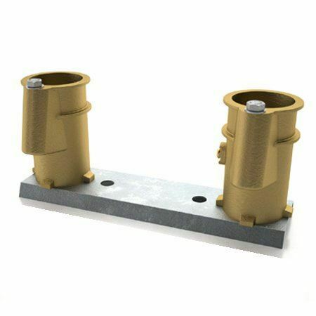 Perma-Cast 4in Anchor Socket Channel Set - 8in On Center Bronze Socket