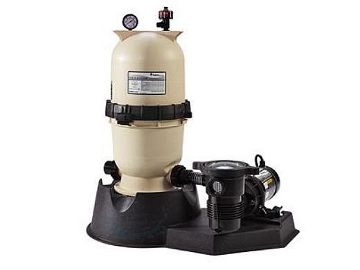 Pentair 100 sq. ft. Clean & Clear Cartridge Filter System with 1HP Single Speed Pump & 6' Hose Kit