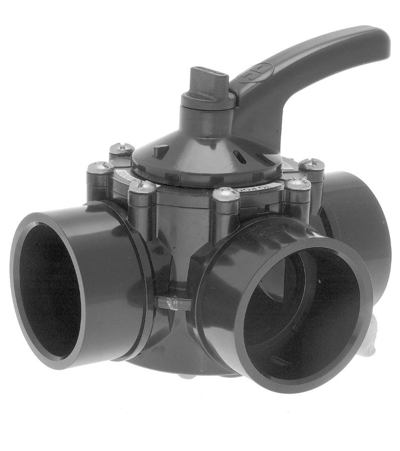 Hayward 2 Port Diverter Valve 1.5-2 inch Dark Gray
