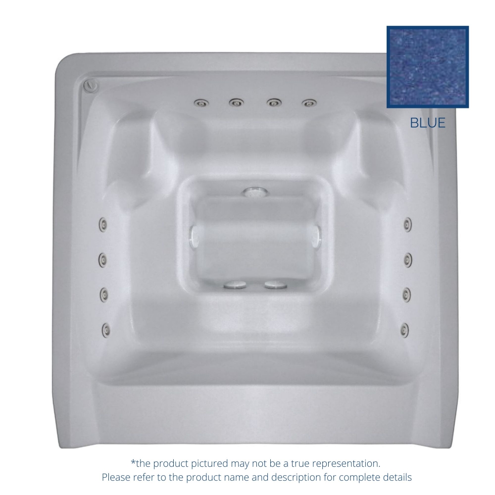 7' x 7' Square Oasis Vanishing Edge Spillover Spa with 12 Jets