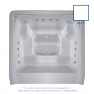 7' x 7' Square Oasis Vanishing Edge Spillover Spa with 12 Jets Alps - White