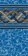 Swimline 24' Round Mystri Gold 54" Unibead 25GA Liner