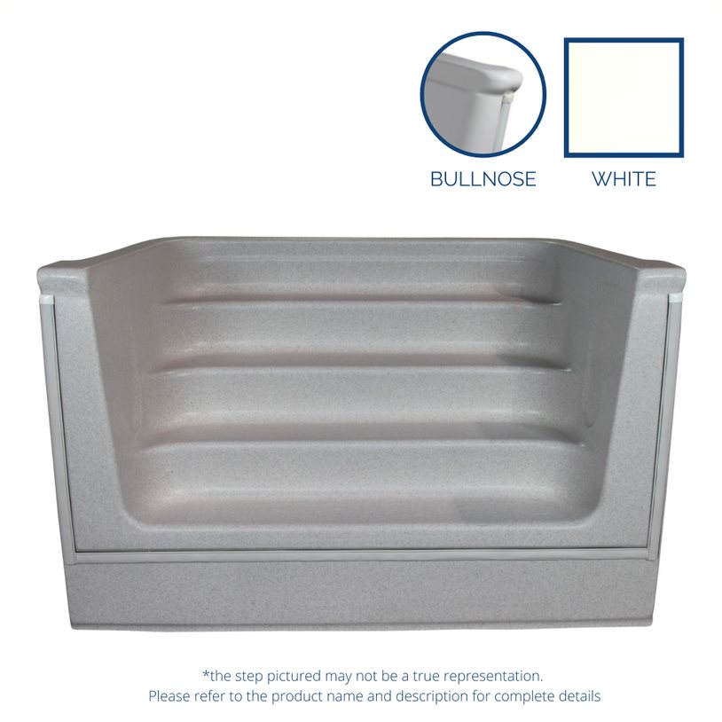ALPS 6' Square Back Straight Front Bullnose Step- White