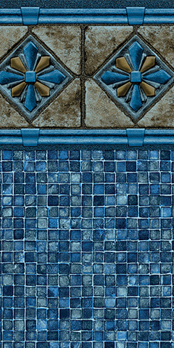 Latham Royale 27 Mil Wall/Blue Mosaic 27 Mil Floor Liner