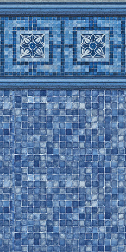 Latham Vintage 27 Mil Wall/Blue Mosaic 27 Mil Floor Liner