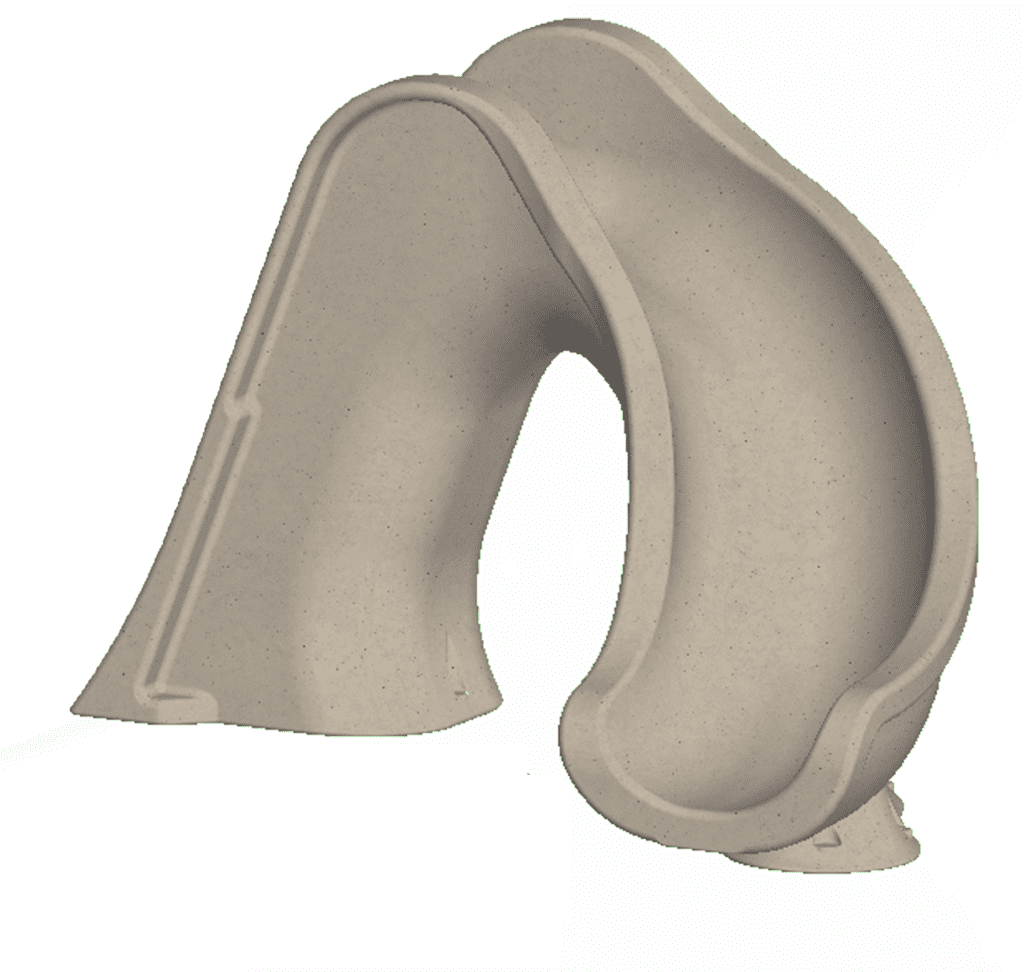 GPP Splash Pool Slide - Right Turn, Sandstone w/ Light Package