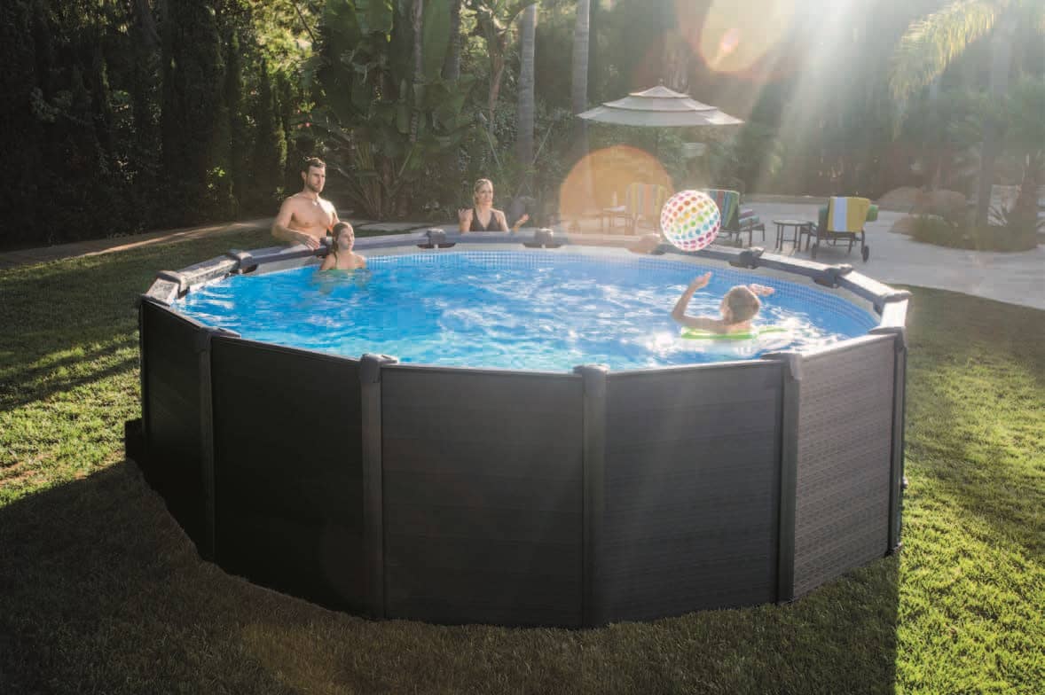 Intex Graphite Gray Panel Pool hero banner