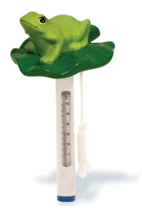 Frog On A Water Lily Floating Thermometer