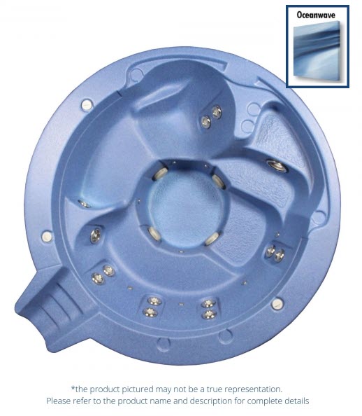 ALPS Spillover Spa with Lounger - Plumbed, 12 Jet, 2 Pump - Ocean Wave