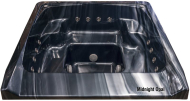 7' x 7' Square Oasis Vanishing Edge Spillover Spa with 12 Jets Alps - Midnight Opal