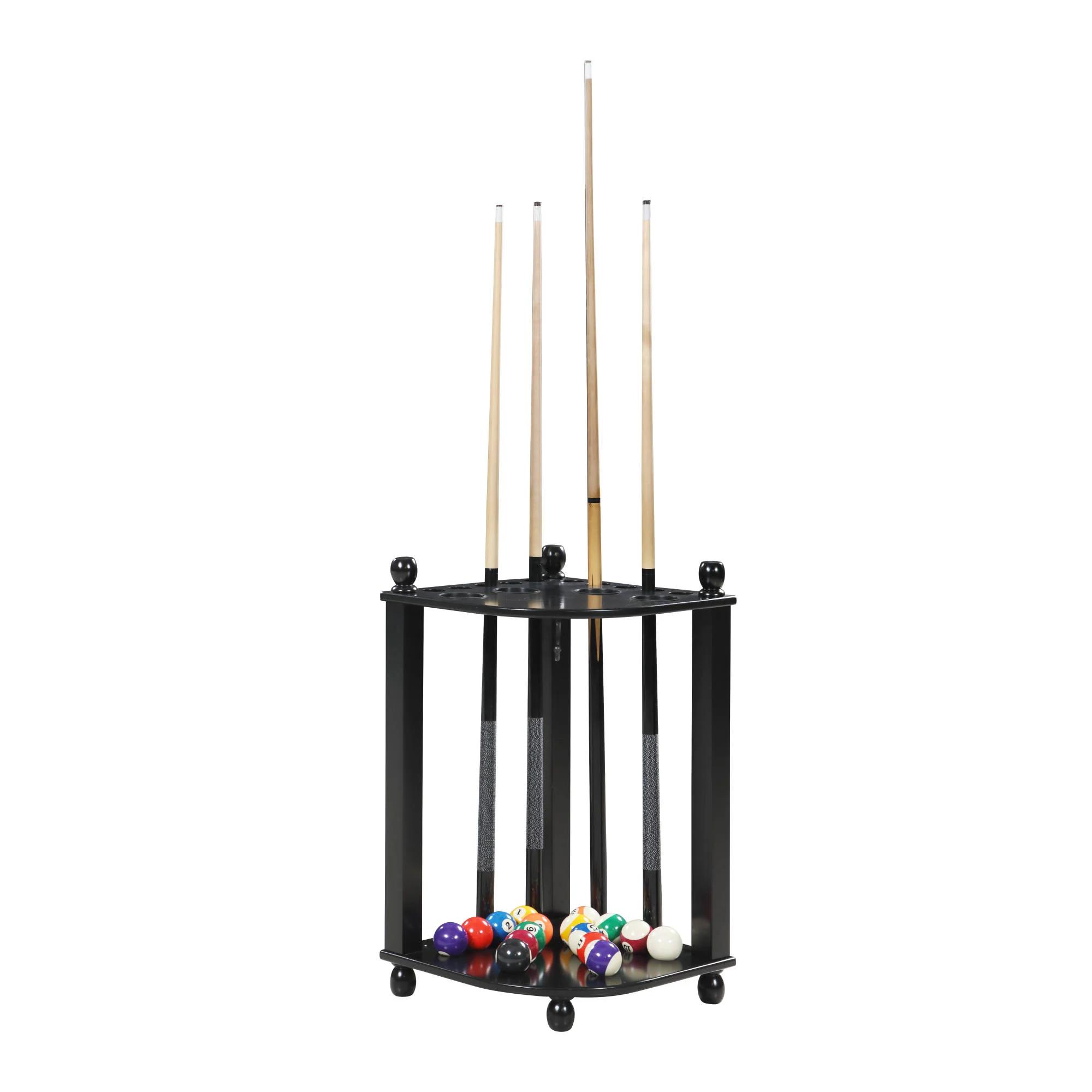 Regent Corner Floor Cue Rack - Black Finish