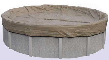 Midwest Canvas Black & Tan 21' Rd Winter Cover, 20 Year