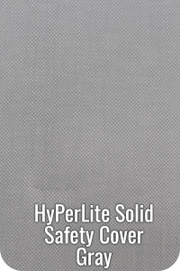 GLI HyperLite Solid 3x3 Safety Cover w/Sure-Flo Full Length Drain - Gray
