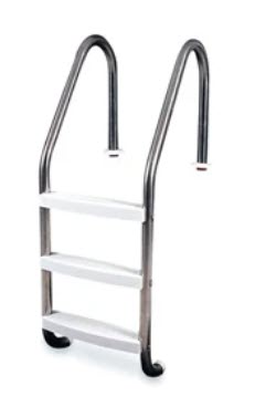3 Tread Stainless Steel Marine Grade Ladder - White Treads