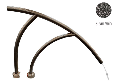 Global Pool Products - Modern Coolest 3 Bend .065 Silver Vein Handrail - Salt Friendly