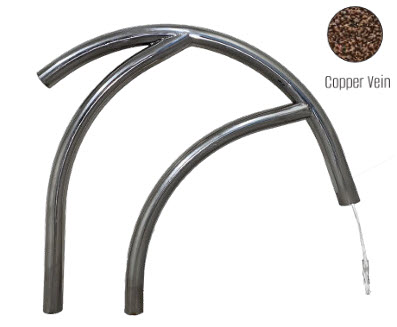 Global Pool Products - Modern Coolest Figure 4 Copper Vein 30" Handrail .065 (Pair) - Salt Friendly