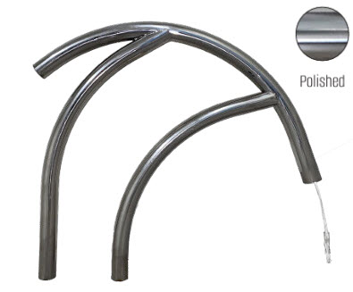 Global Pool Products - Modern Coolest Figure 4 Polished 30" Handrail .065 (Pair)