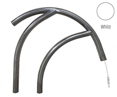 Global Pool Products - Modern Coolest Figure 4 White 30" Handrail .065 (Pair)