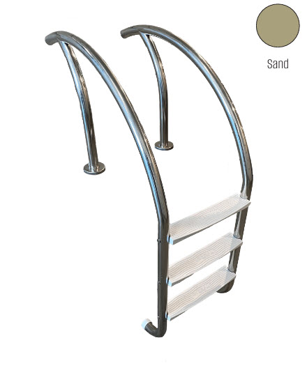 GPP - Modern 3 Step Sand Ladder w/ Tan Heavy Duty Treads - Salt Friendly
