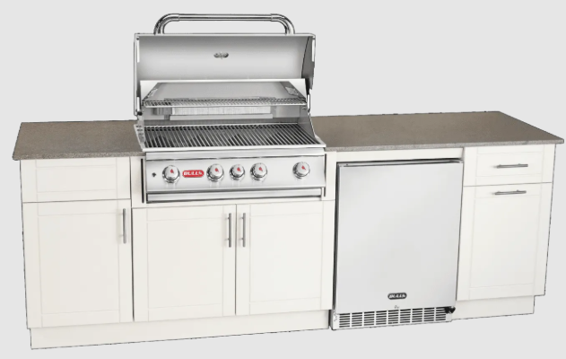 DuraBull 8' Myrtle Beach Propane Kitchen Kit - Dune Base, Brown Granite