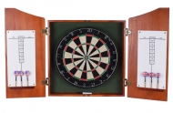 Centerpoint Bristle Dartboard and Solid Wood Cabinet - Dark Cherry Finish