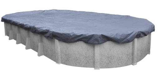 Pooltux Silver 18' x 34' Skirted Winter Cover, 15 Year