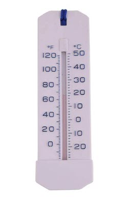 10" x 3" White ABS Jumbo Thermometer