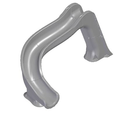 Global Sidewinder Slide Left Turn Gray w/ Light Package