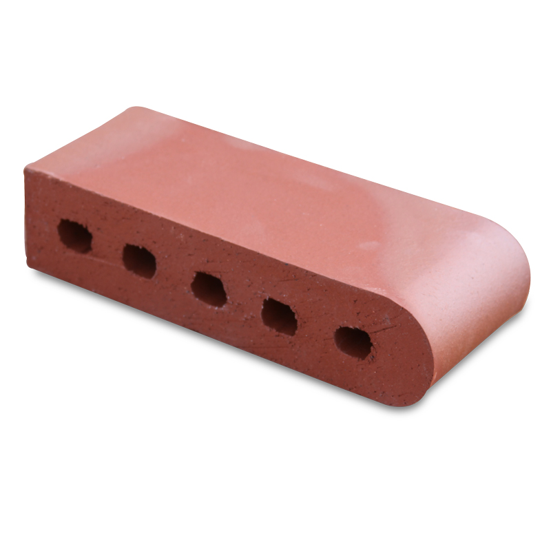 12" Coping Bricks - Red Flashed - Single Bullnose/Cored - Pallet/288 Bricks