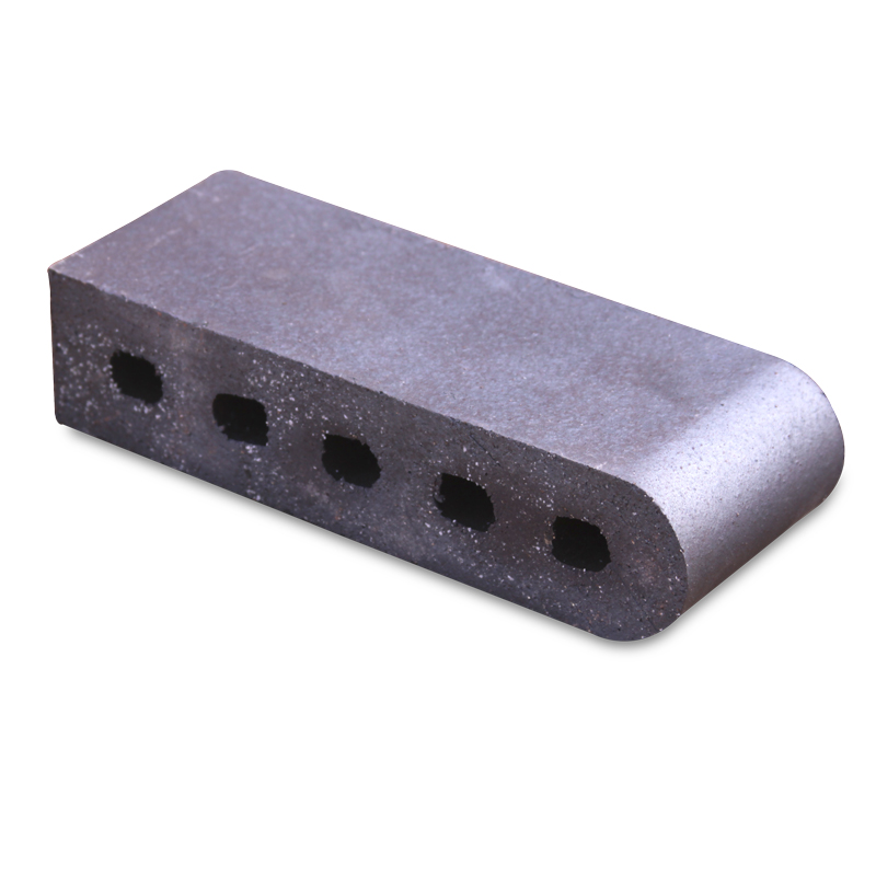 9" Coping Bricks - Dark Ironspot - Single Bullnose/Cored - Pallet/384 Bricks