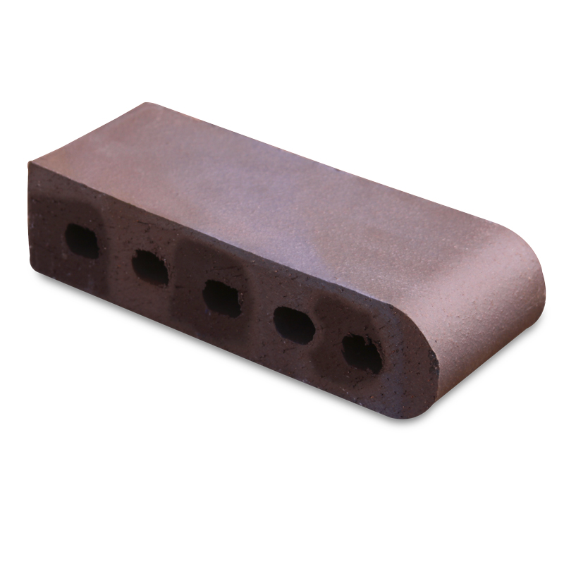 9" Coping Bricks - Brown Flashed - Single Bullnose/Cored - Pallet/384 Bricks