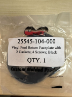 CMP Black Vinyl Wall Return Faceplate - Non Threaded